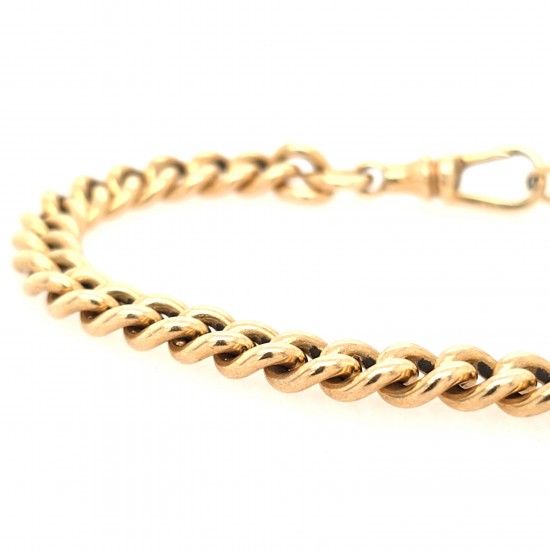 Pre Owned 9ct Curb Bracelet ZX403